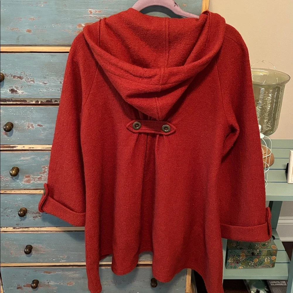 Fenn Wright Manson Rust Knit Jacket, Sz Med. 100% wool - Picture 7 of 10